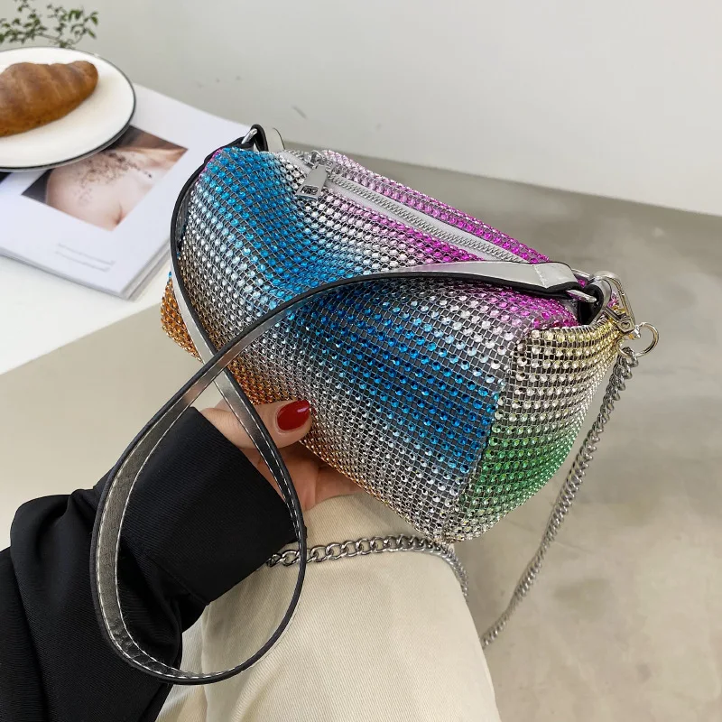 

2021 Fashion Chain Handbag Luxury Jelly Diamond Handbags Women Designer Famous Brands Tote Bread Bags Ladies Hand Bags