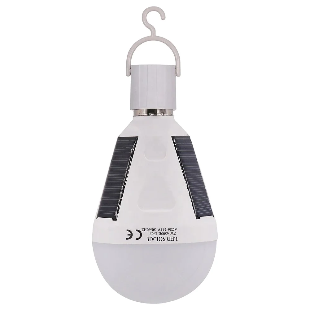 solar rechargeable bulb emergency led light DC12 B22 E27  7W HIGH Battery capacity  1200mAh led  solar bulb