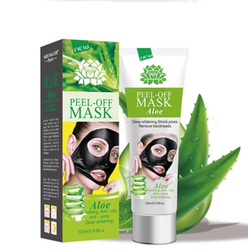 

120ml OEM Private Label Natural Organic Aloe Vera Gel Face Skin Nose Blackhead Removal Peel Off Facial Mask