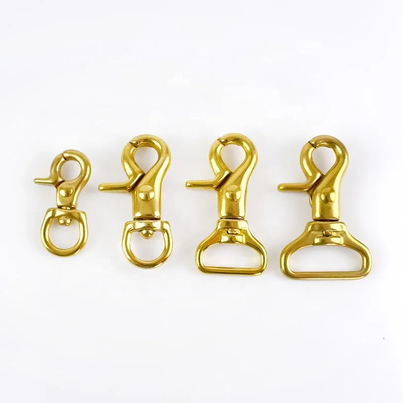 

Meetee AP528 Brass Hook Buckle Bag Hardware Solid Brass Lobster Swivel Buckle Snap Clasp Trigger Dog Snap Buckles Accessories