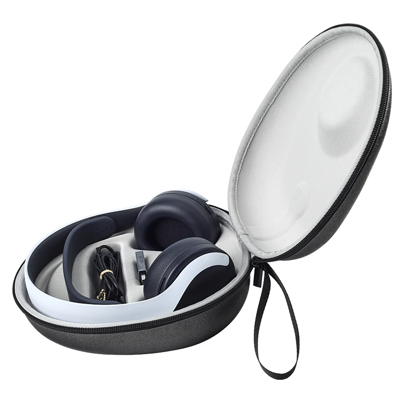 

High quality sony ps5 wireless headset storage eva bag sony pulse 3d headphone travel portable case, Smoky gray