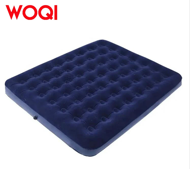 WOQI Double Camping Inflatable Bed  Comfortable Flocking Portable Inflatable Bed Suitable for Family Camping Trip