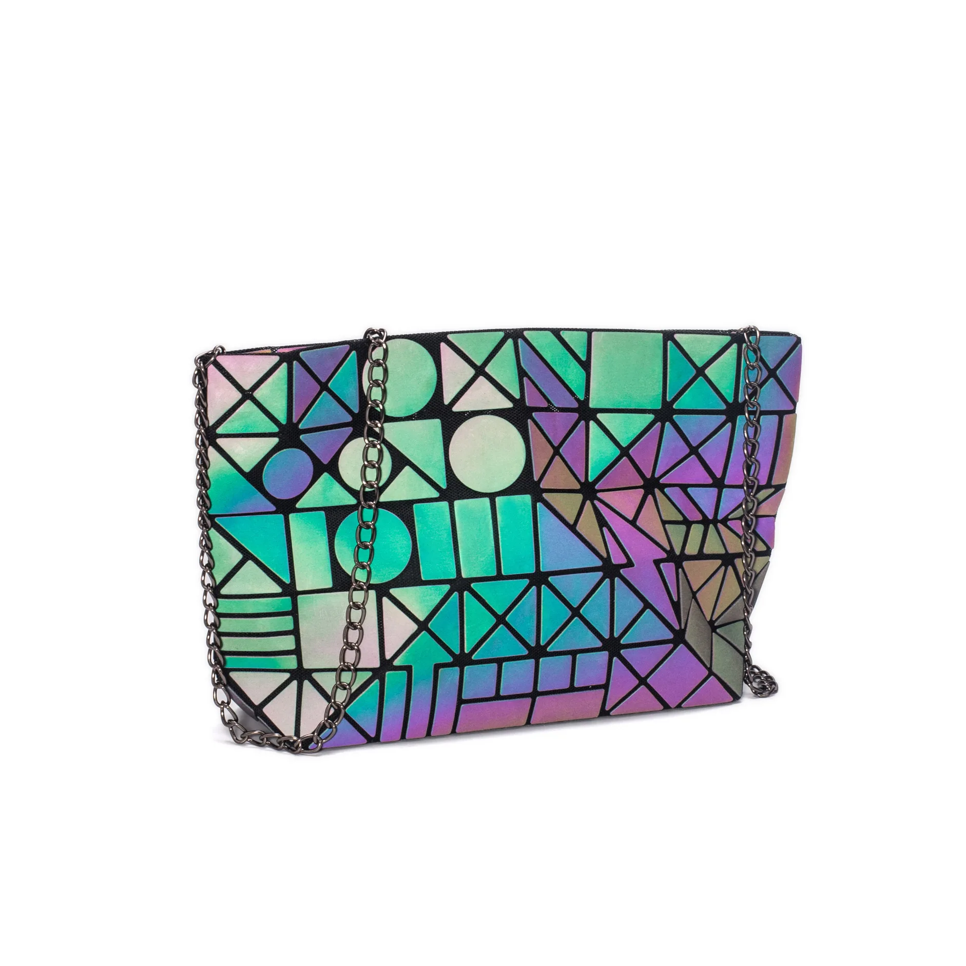 

Messenger Bag Women's Chain Bag 2021 Fashion Luminous Geometric Sling Bag Sac Femme