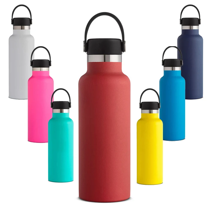 

500ml 18oz double walled stainless steel vacuum insulated thermal mug hydro water flask thermos bottle with flex lid