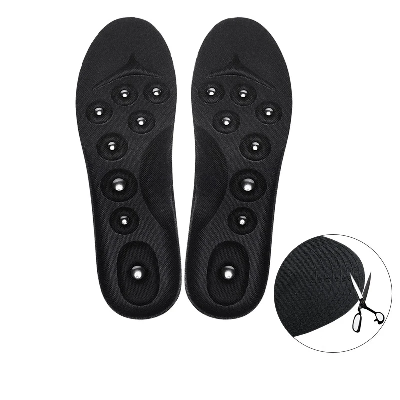 

Energinox Breathable Black Health Care Foot Orthotics Acupuncture Magnetic Shoe Insoles for Plantar Fasciitis Pain Relief