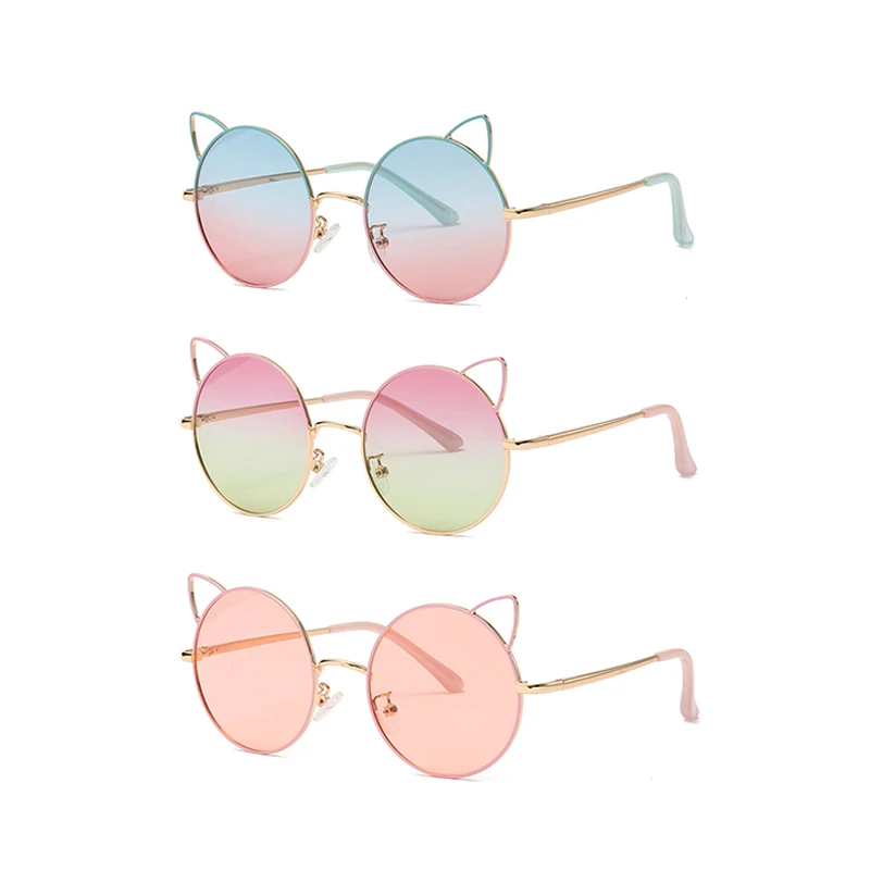 

WIIPU Cute round personality fashion anti-ultraviolet sunglasses metal polarized children's sunglasses
