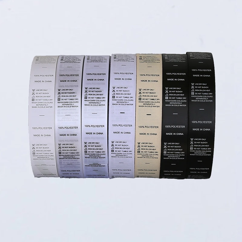 

Good Selling Economical Printing Various Material Custom Clothing Washing Care Labels In Roll For Garment