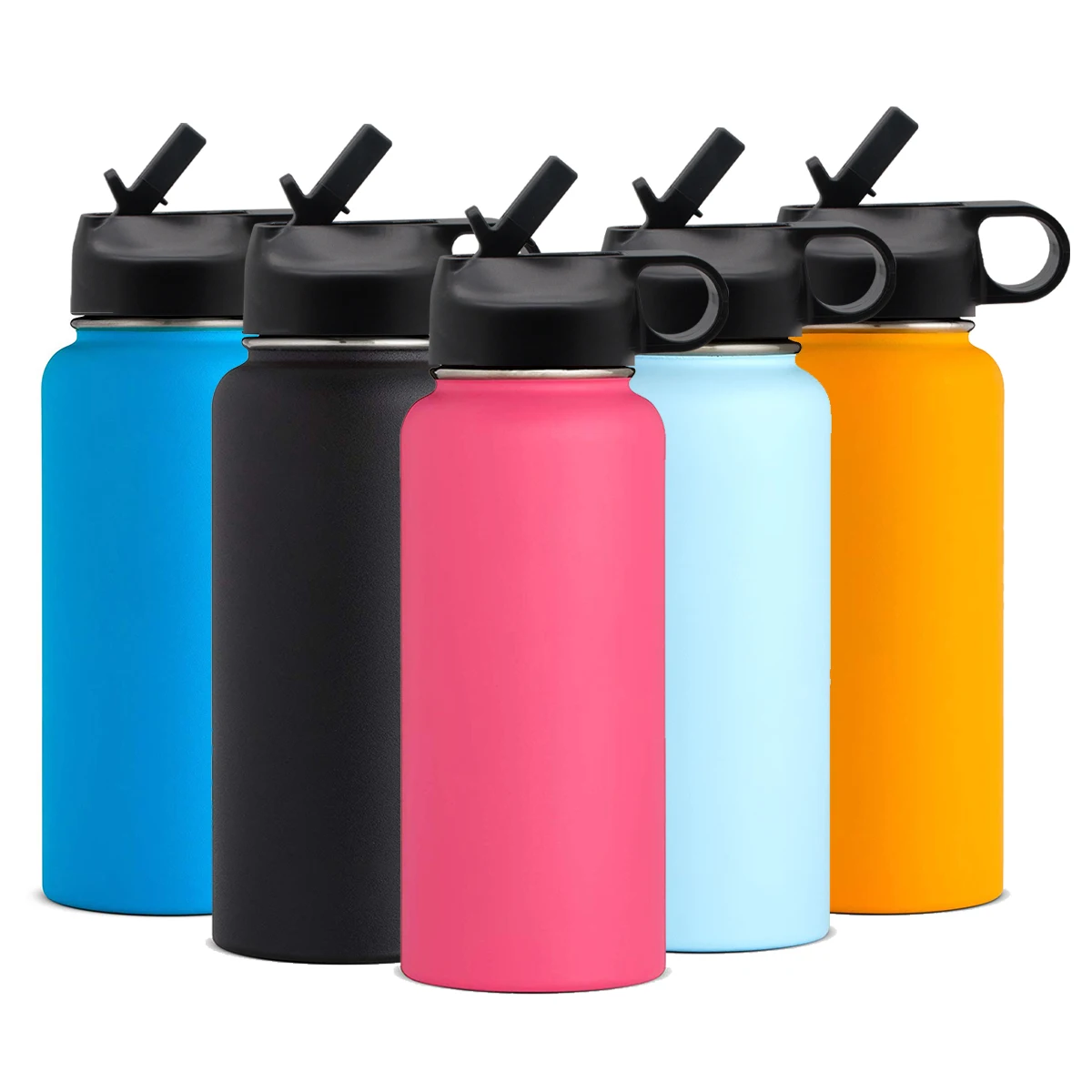

18oz 32oz 64oz Double Wall Insulated Stainless Steel Sports Vacuum Flask Water Bottle With Customer Logo, Customized color