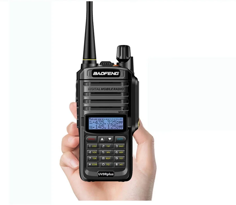 

High quality IP67 Waterproof ham radio 10W high power intercom dual band professional walkie talkie Baofeng UV-9R plus, Black