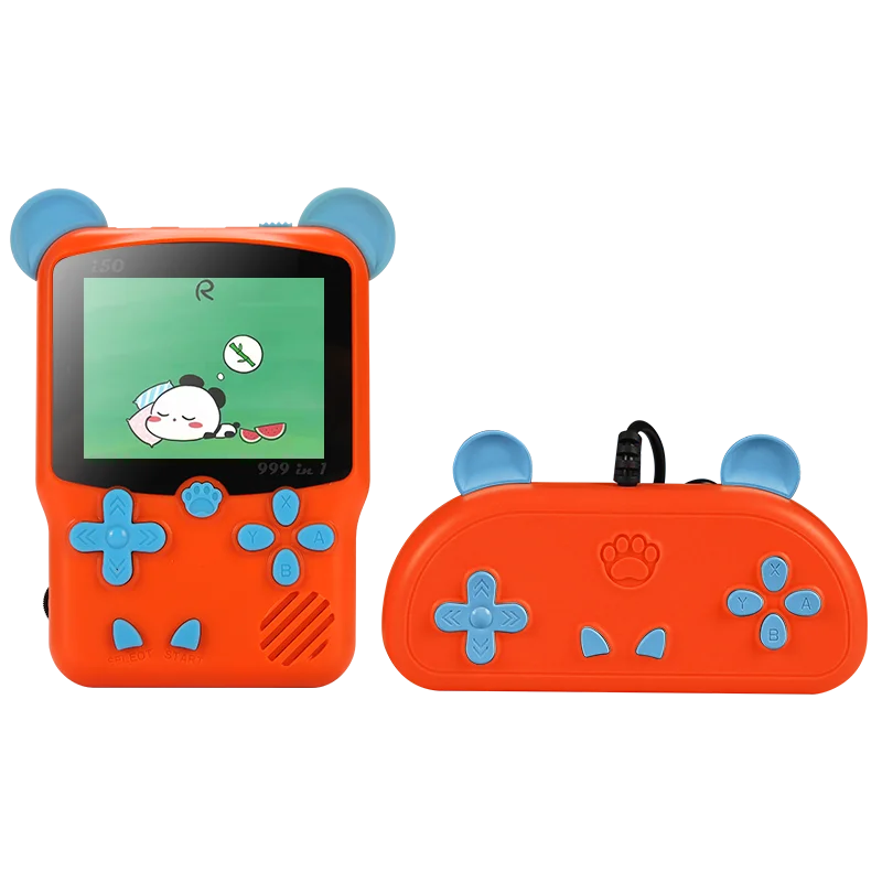 

2022 New 999 in 1 Portable Mini Handheld Video Game Console 8-Bit 3.0 Inch Color LCD Kids Color Game Player Built-in 999 games, Pink/blue/green/yellow/grey