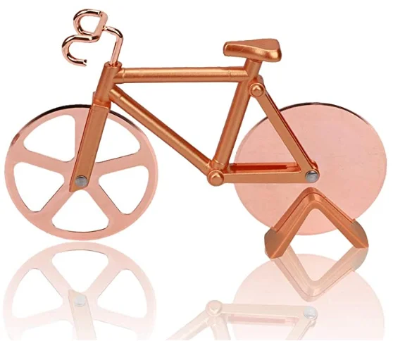 

Stainless Steel Bicycle Pizza Slicer Cutter Cutting Wheel with Plastic Holder Kitchen Gadget Tool, Customized