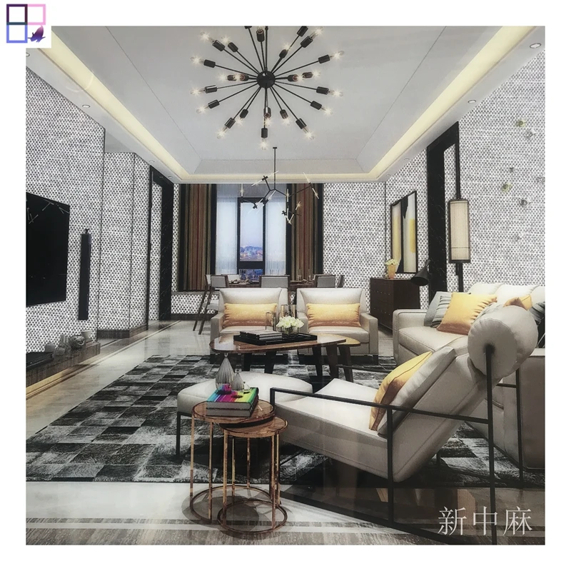 Classic style fabric back wallpapers type wall cloth waterproof wall papers for home textile