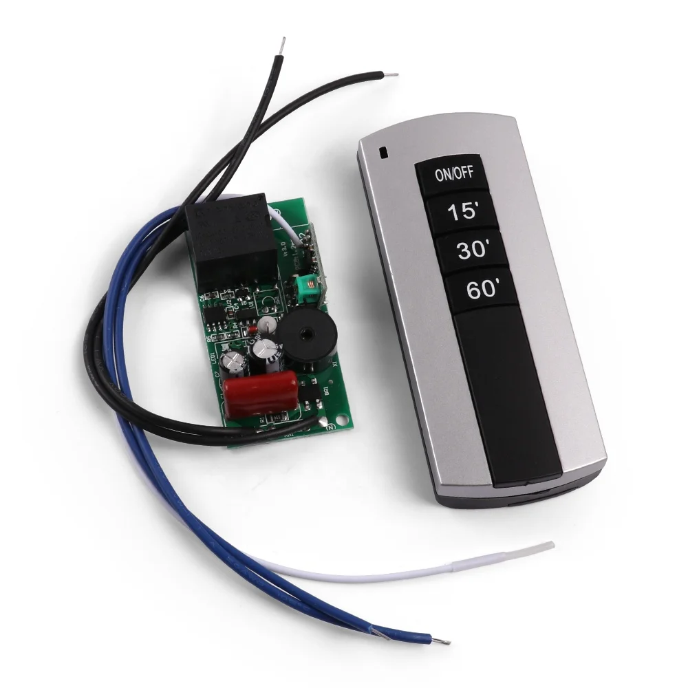 15 30 60 min black switch  ir remote control timer module with pcb for uv light