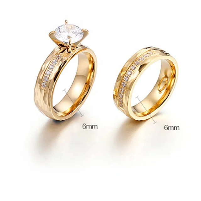 

ADELANTE Wholesale Jewelry Couple Ring Three Colors Available Micro Diamond Ring