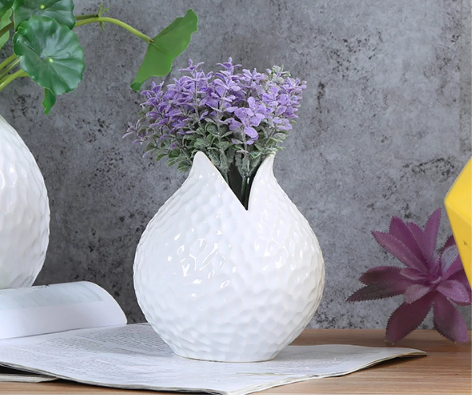 

Cute Bulk Succulent Indoor Cheap Artificial Small Cactus Plant & Planters Mini Ceramic Flower Pots, White / light grey / gold