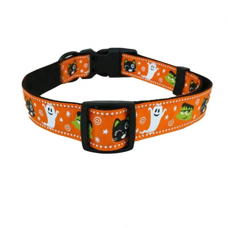 

Supplies Dog Collar Adjustable Pet Collars For Halloween Festival Party, Customized