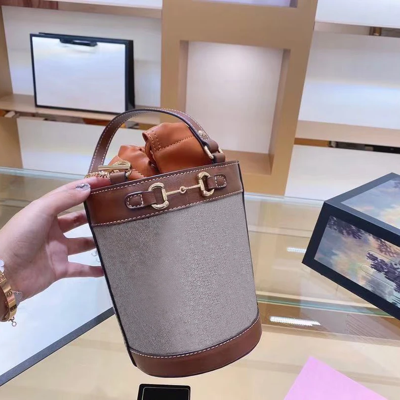 

womens crossbody leather bucket bag lady handbags shoulder