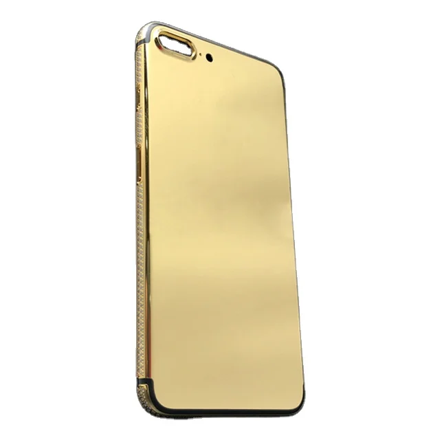 

Luxury 24ct gold plated with zircon back housing 24k gold case for iPhone 7 plus
