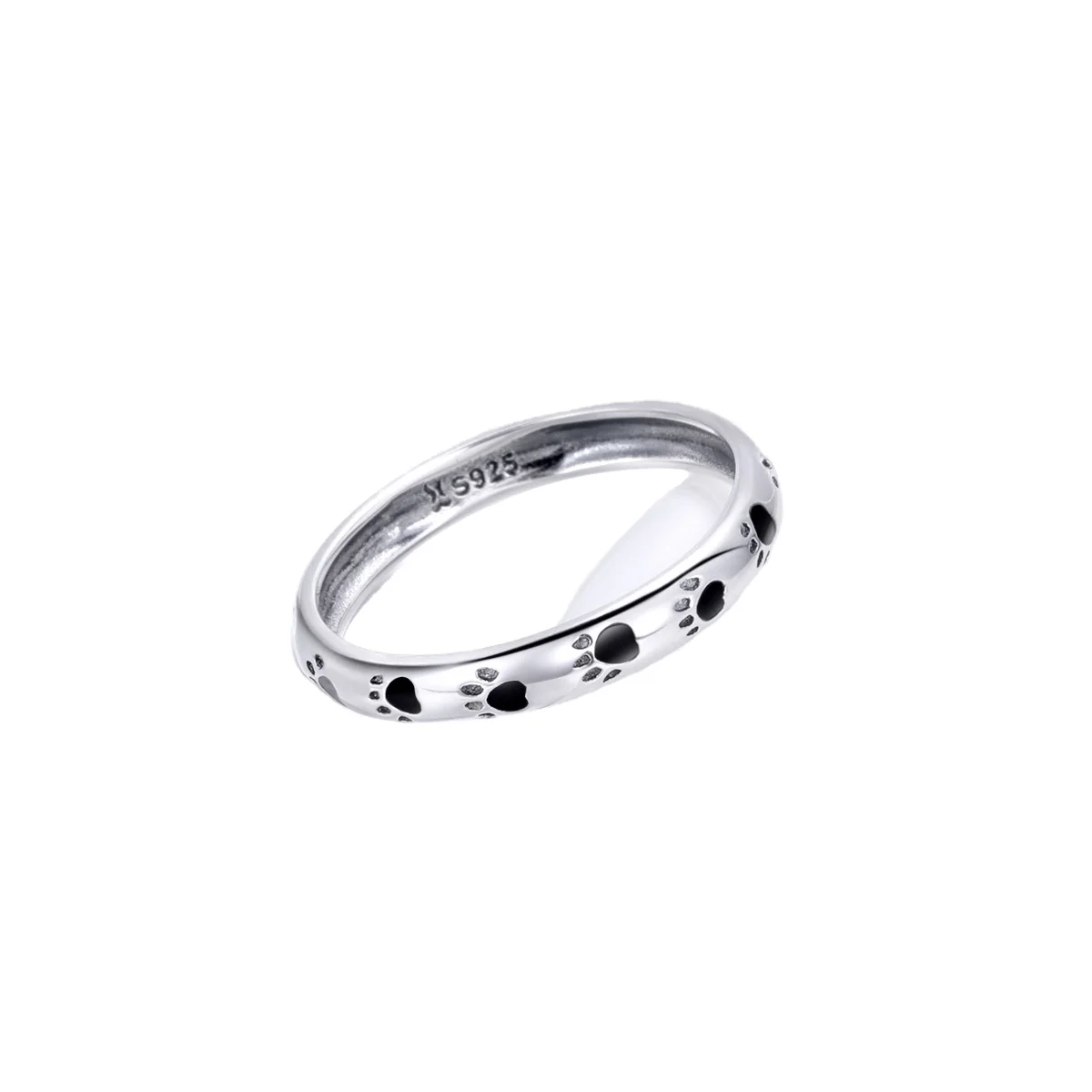 

Hot Sales Stackable Dog Cat Footprints 925 Sterling Silver Rings