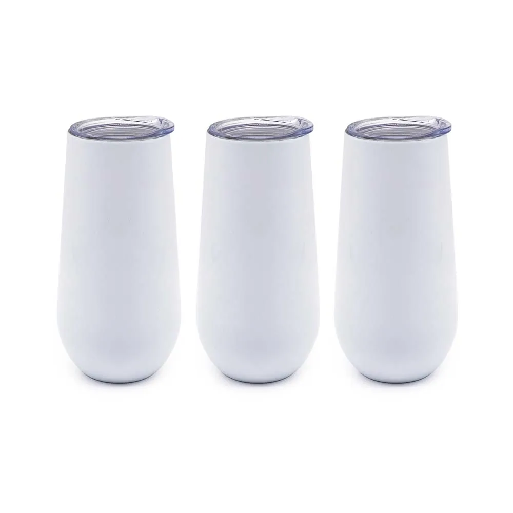 

Ready to Ship 6oz 15oz 20oz 25oz white stainless steel sublimation blank egg shaped wine tumbler with lid, Customized color