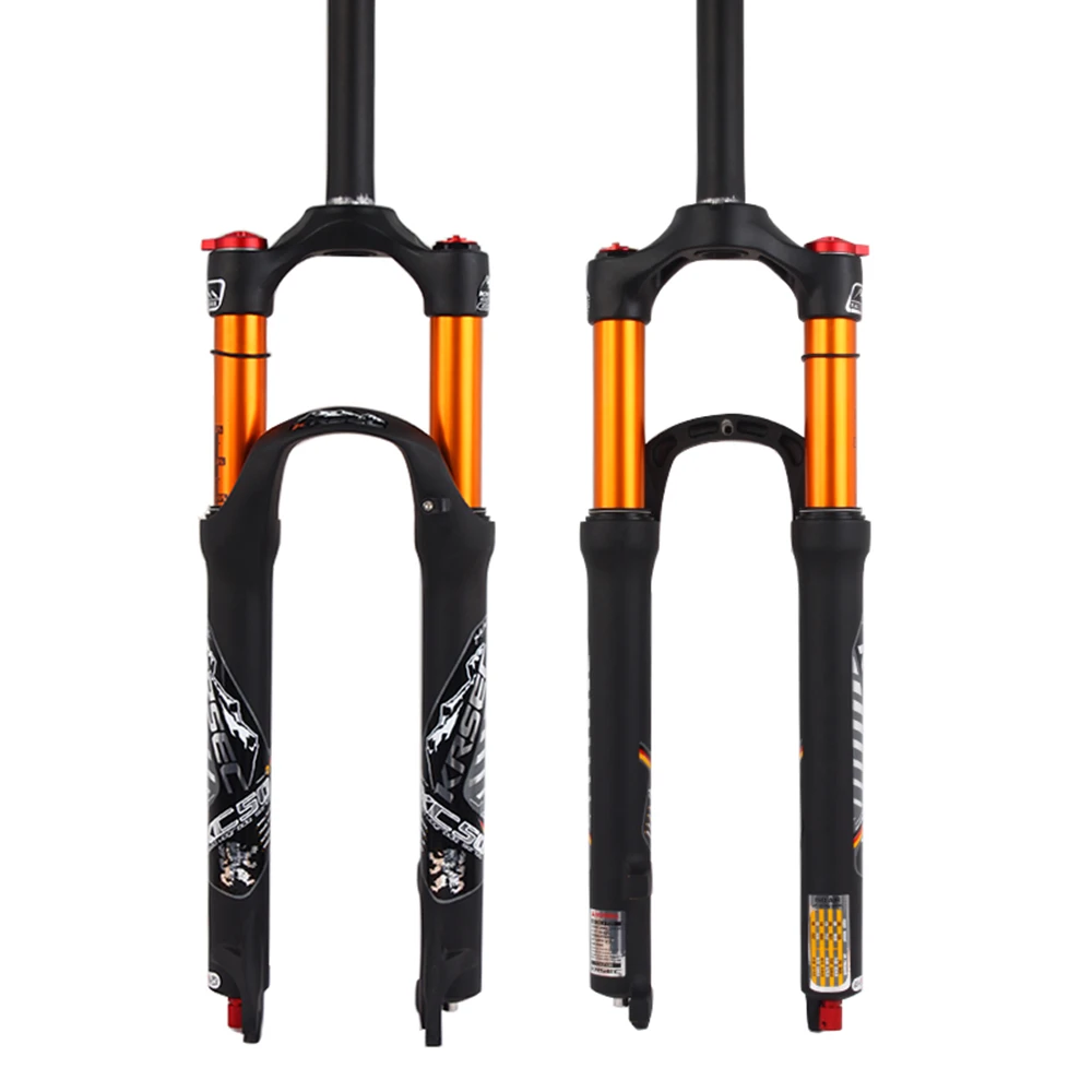 

KRSEC Mountain Bike Suspension Straight Fork 26/27.5/29 inch Air Shock Forks 100mm Travel Bicycle Fork