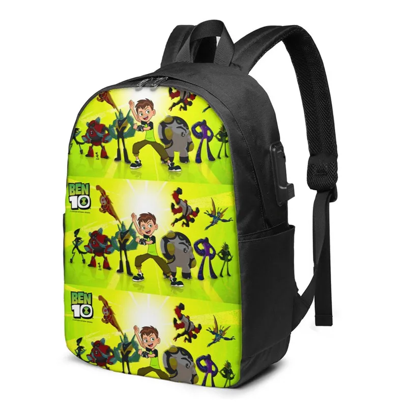 

Ben 10 Games Mochila De Viaje USB Large Popular Students School Bags Packed Book Bags Ready To Ship, Customized