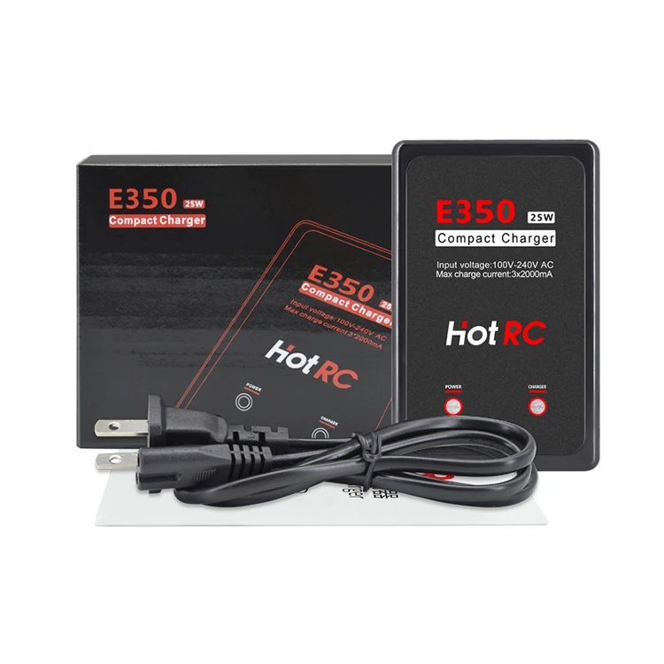 

Hotrc E350 Balance Charger Lithium Battery 2S 3S Cells 7.4V 11.1V 2A 25W 2000ma for RC Lipo AEG Airsoft