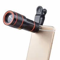 

New design portable mini Mobile Phone Lens 12x Optical Telescope cellphone Camera Zoom Lenses