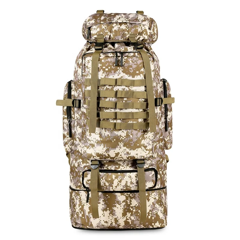 

AJOTEQPT 100L 600D Nylon Tactical Military Rucksack Training Hunting Bags Molle Sports Army Backpack