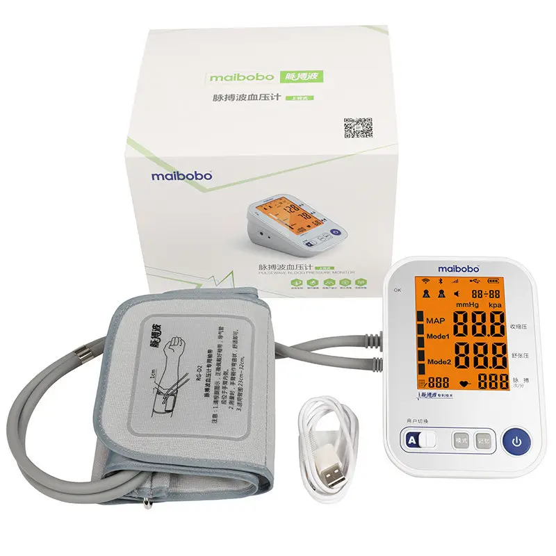 
CE ISO approved pulsewave blood pressure monitor for family 