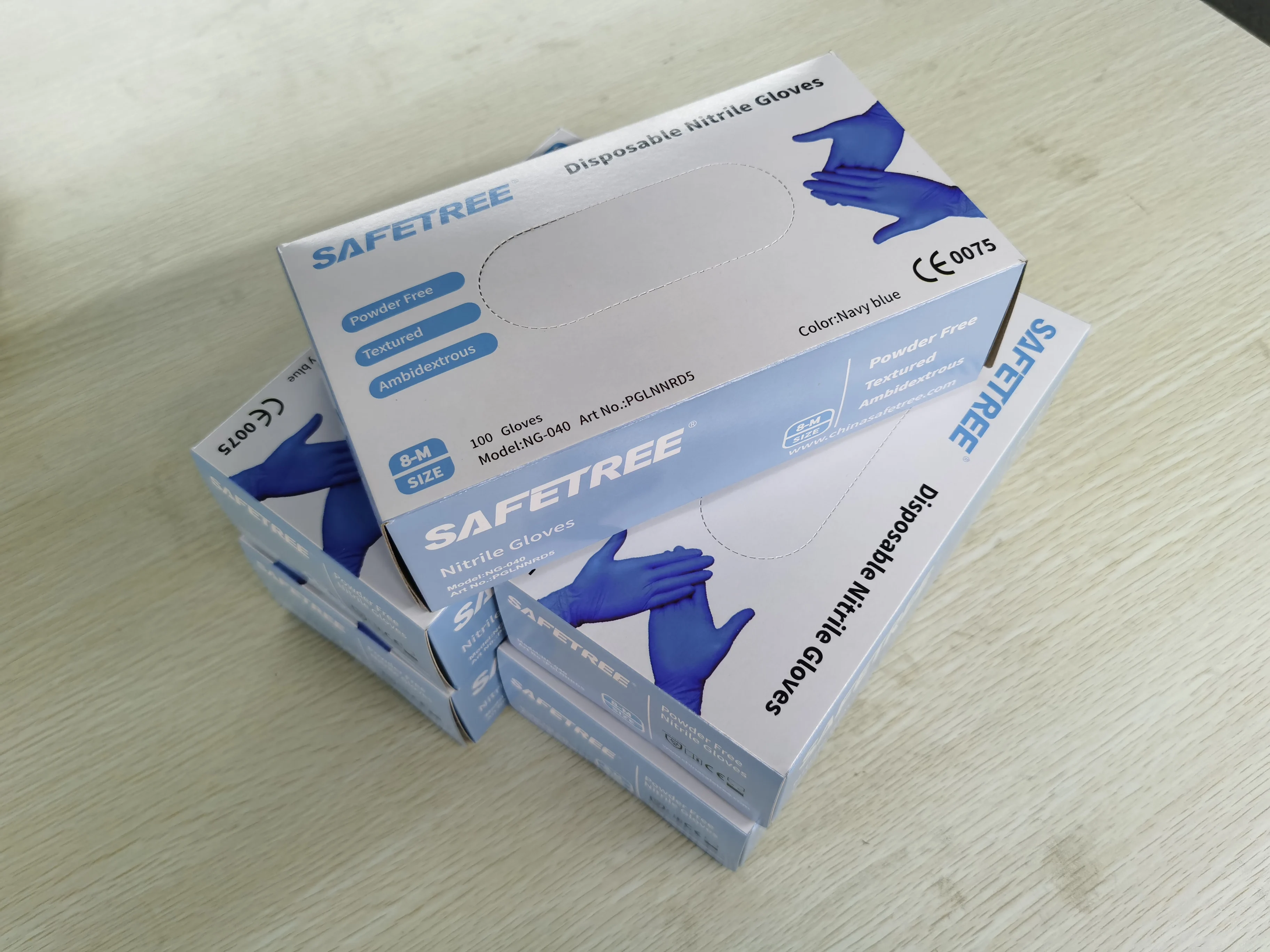 Safetree Disposable Nitrile Gloves Ce En3745 Powder Free Ppe Gloves