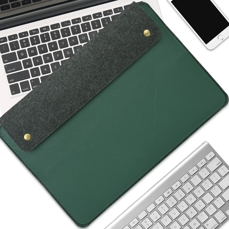 

PU leather business felt China 17 for Lenovo laptop notebook case tablet sleeve shape cover front pocket soft liner bag velvet