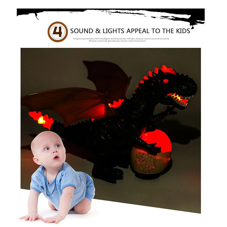 High Quality Electric universal Dinosaure Toy RC Dragon tyrannosaurus with light music