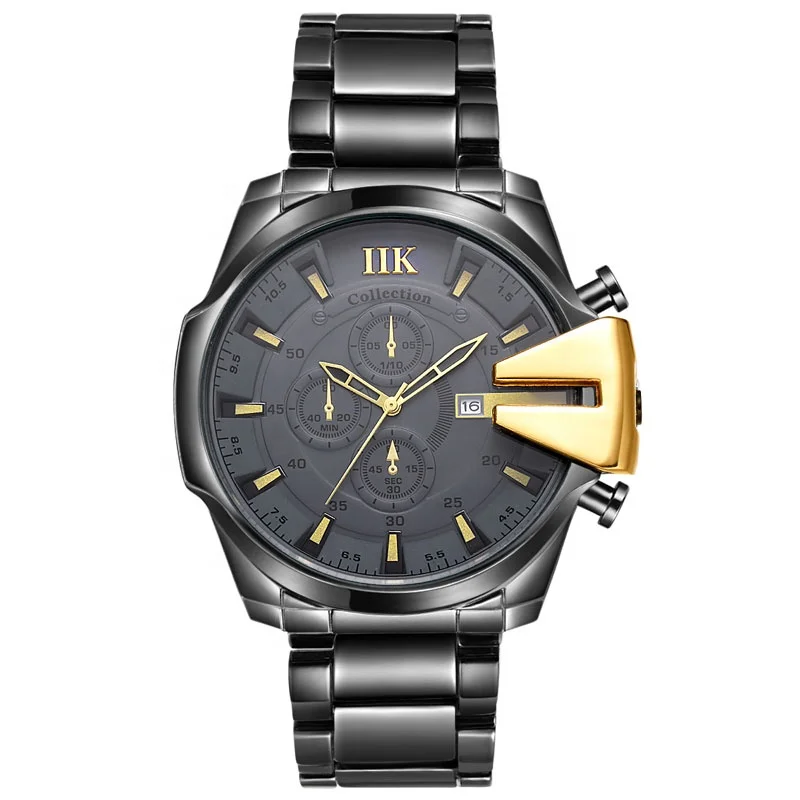 

IIK1277 Quartz Watch Big Disel Alloy Steel Wristwatch For Men