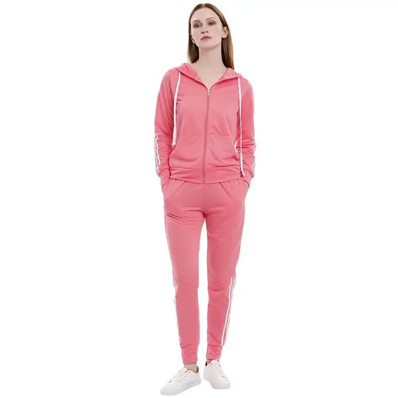 

XINQI OEM/ODM hoodies with jogers set 100% cotton long sleeve sports fitness ladies hoodies