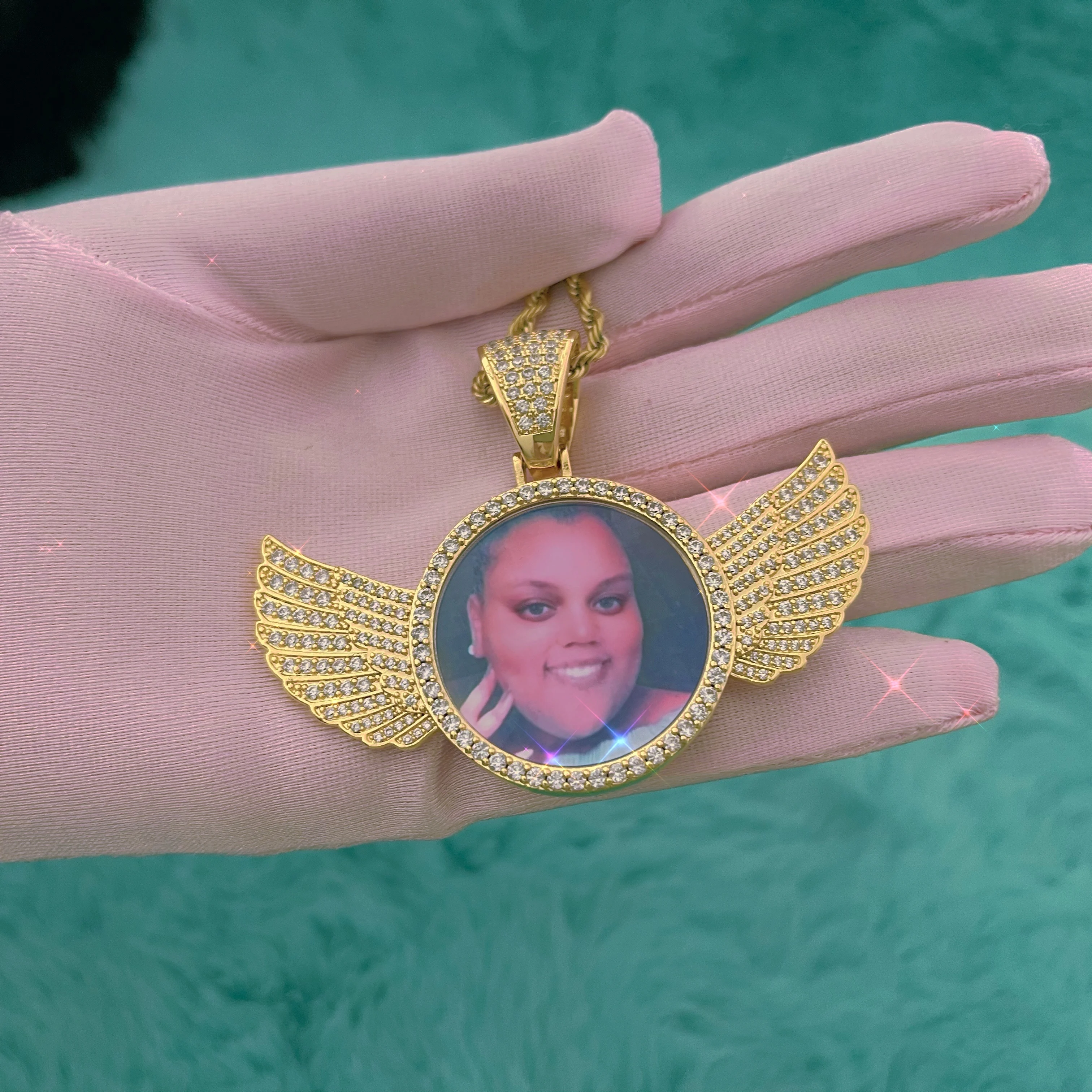 

2021 New Design Iced Out Custom Picture Pendant Hip Hop Photo Pendant For Gifts