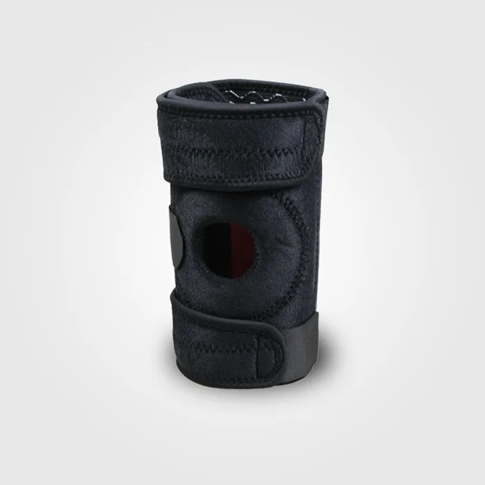 

Stock double spring support EVA gasket sport exercise women men workout posture corrector non-silp knee sleeve, Black