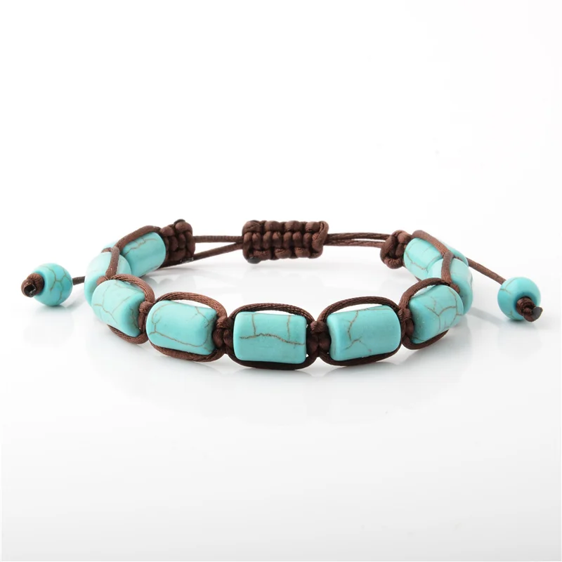 

Natural Turquoise Gemstone Bead 2021 Wrap Adjustable Stone Bracelet With Unisex Women Dainty