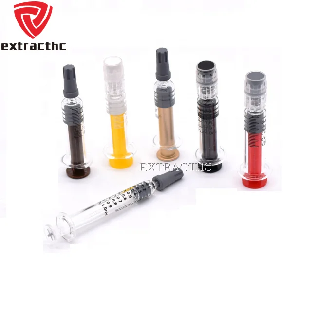 
Custom logo prefilled luer lock 1ml standard cbd oil glass syringe 