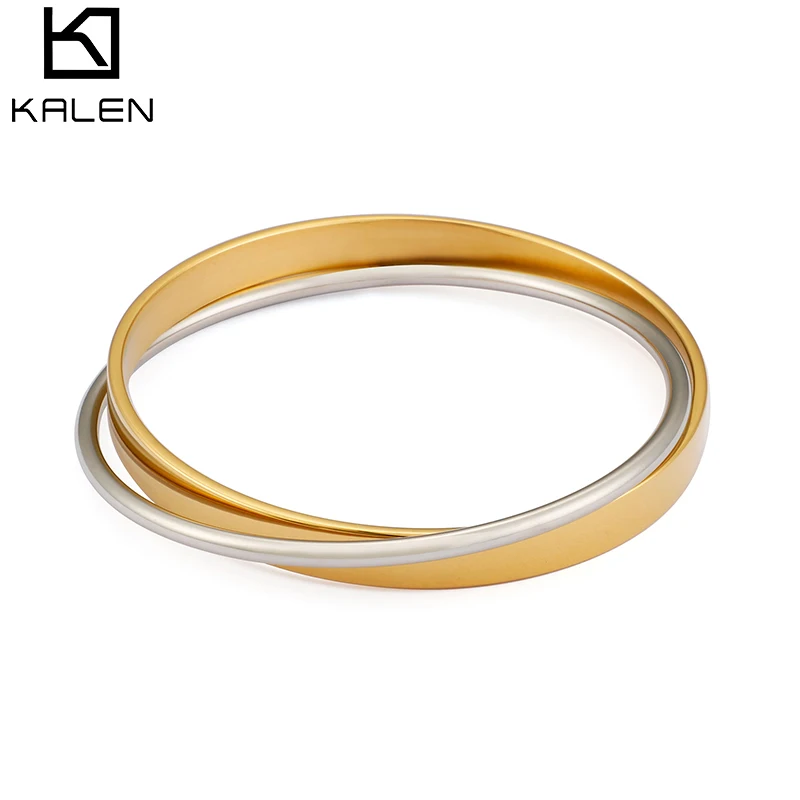 

Fashion Simple Design Gold Plated Bangles Jewelry Customised Stainless Steel Women Bangle Bracelet, Silver/gold/rose gold