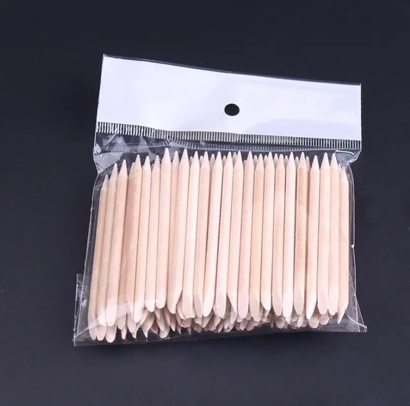 

Double Ended Pedicure orange wood Tools nail art cuticle pusher Wooden Manicure Nail Art Sticks