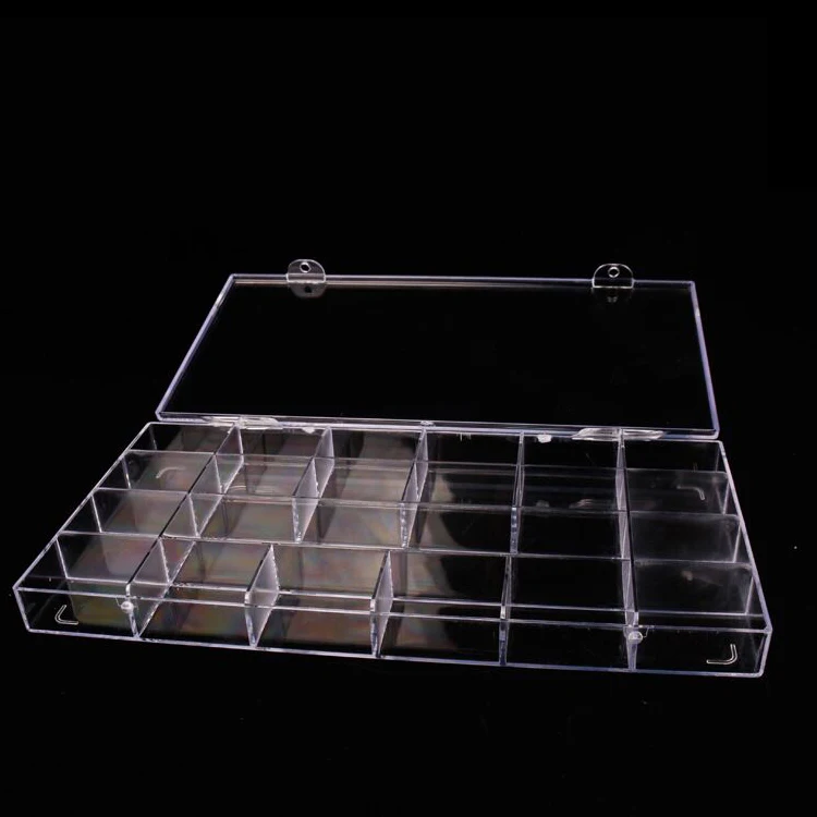 

Transparent nail storage box Nail Art Decoration Empty Jewelry Diamond Tips Storage Box