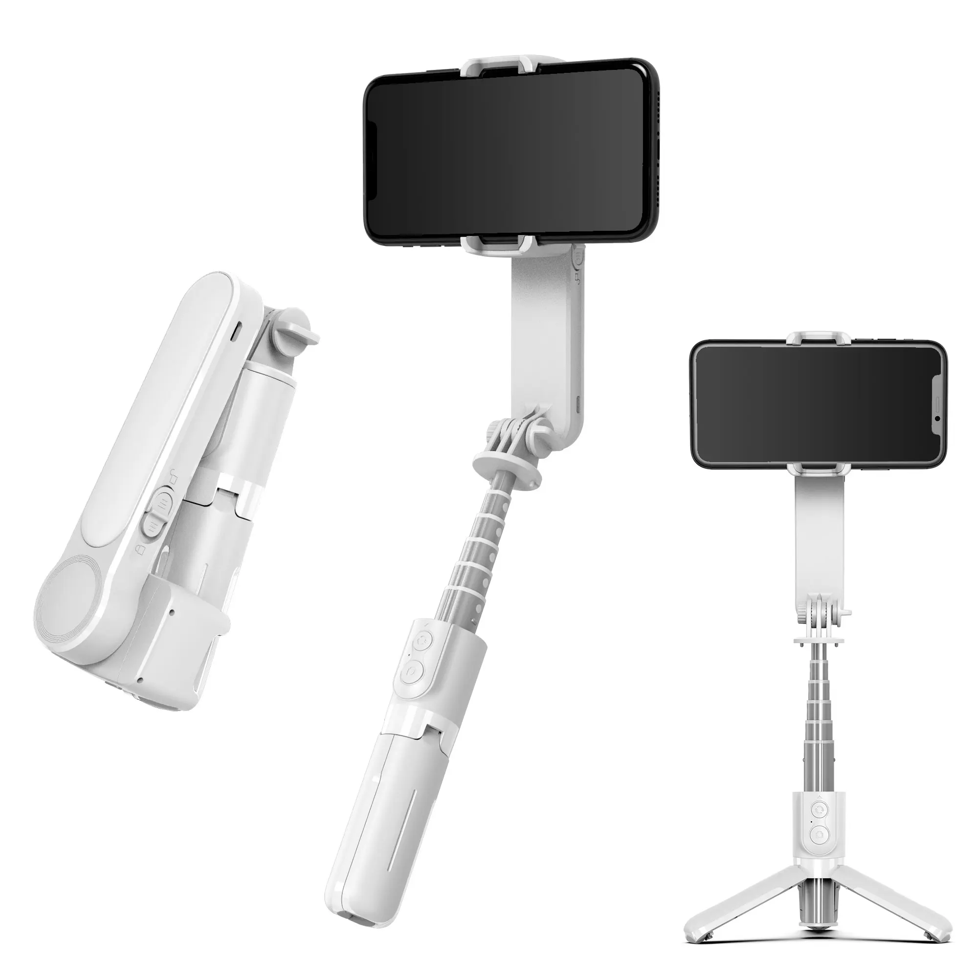 

L09 selfie stick mini portable with tripod monopod selfie stick, Back,white