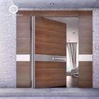Home Exterior Front Main Entry Solid Core Design Modern Pivot Wooden Doors