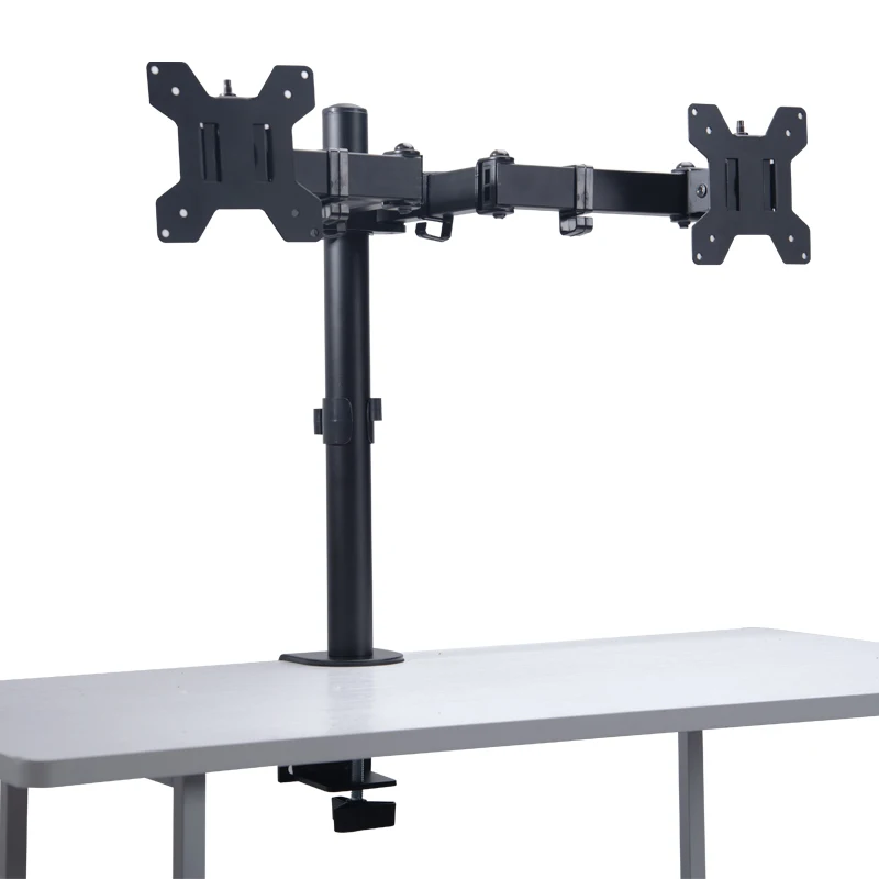 

Ameely Dual Monitor arm Foldable bracket Steel desk sway Dual Monitor Arm, Black