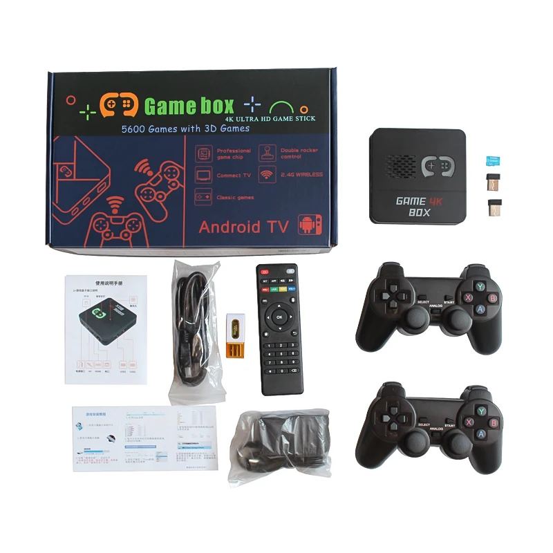 

i5 Super Game Box Dual System Retro Video Game Console 32/64/128GB Built in 5600/9000/10000 Games TV Box Console For PS1/N64