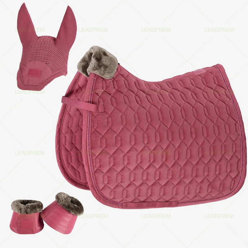 

Professional Manufacturer China Horse Saddle Pad Set Equestrian Fly Veil Equine Bell Boots Wholesale Custom Horse Riding Equip, Customized color