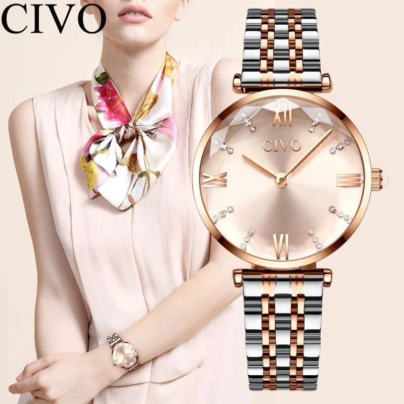 

Reloj Mujer CIVO Simple Women Fashion Luxury Watches Waterproof Diamond For Women Lady Clock Quartz Wrist Watch