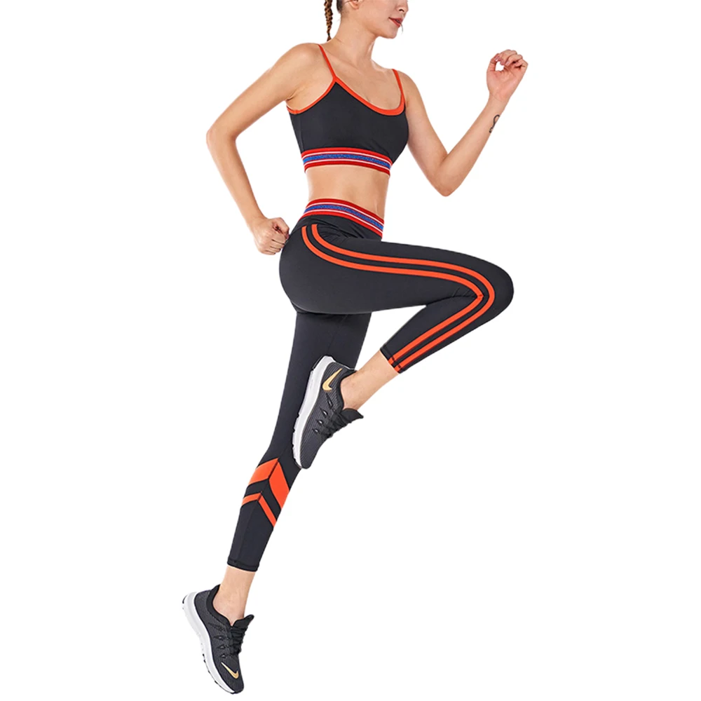 

2 Piece Set Women Workout Clothes Seamless Fashion Suit Womens Active Wear Sets Fitness Gym Organic Yoga Clothes for kinds, Black, blue, purple