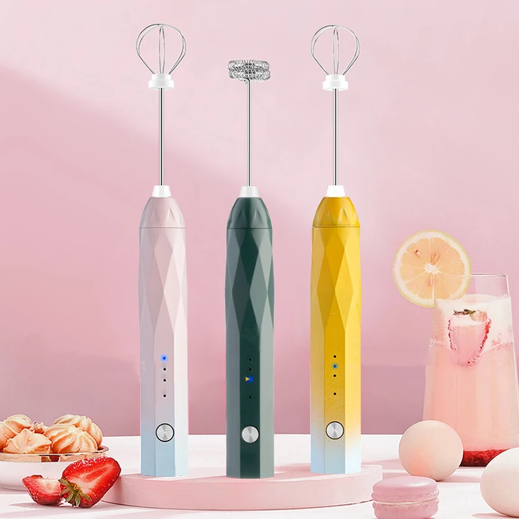 

Custom Color Handheld Milk Frother Electric Hand Foamer Blender For Drink Mixer Coffee Mini Milk Whisk Frother